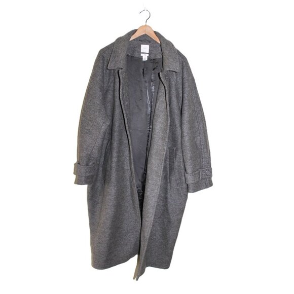 H&M Premium - Oversized Italian Wool Coat in Taupe (XL) - Picture 7 of 11